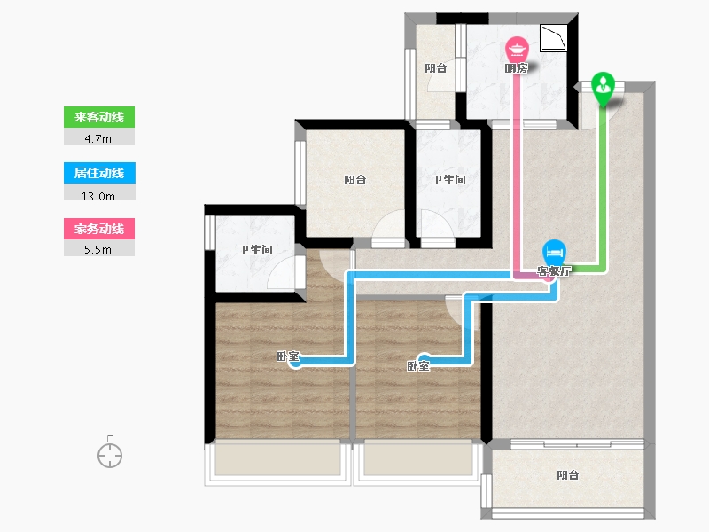 广东省-广州市-广佛里智慧慢城-78.38-户型库-动静线