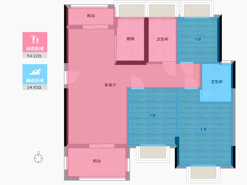 广东省-惠州市-泰丰牧马湖-75.94-户型库-动静分区