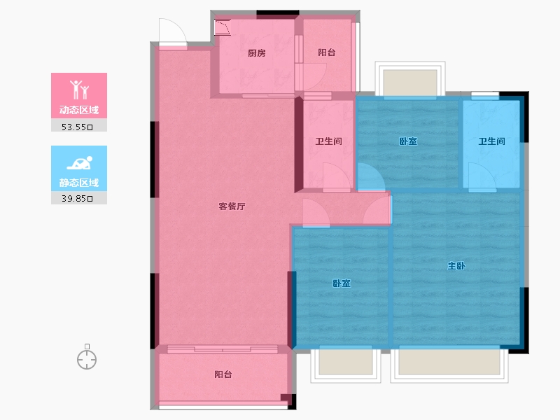 广东省-广州市-清远时代糖果-84.09-户型库-动静分区