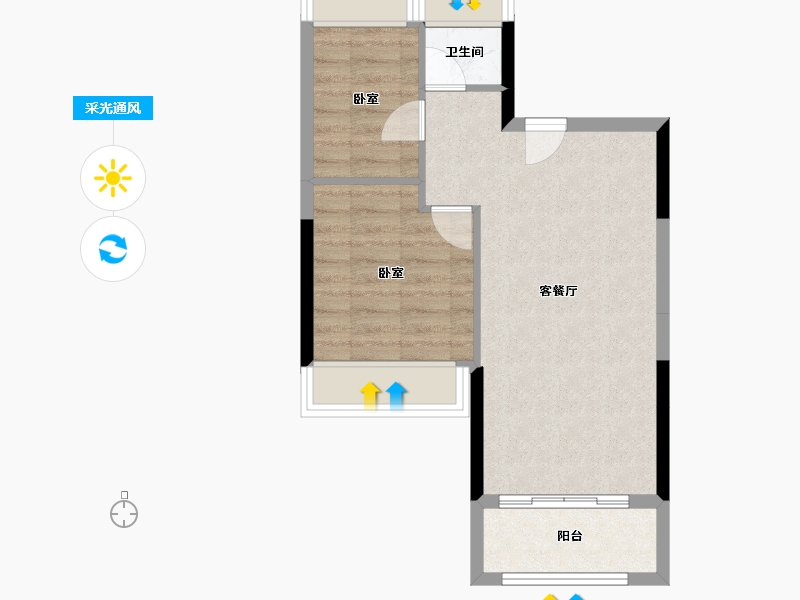 广东省-湛江市-鼎龙湾国际海洋度假区-49.76-户型库-采光通风