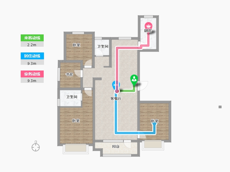 山东省-聊城市-大唐郡-105.82-户型库-动静线