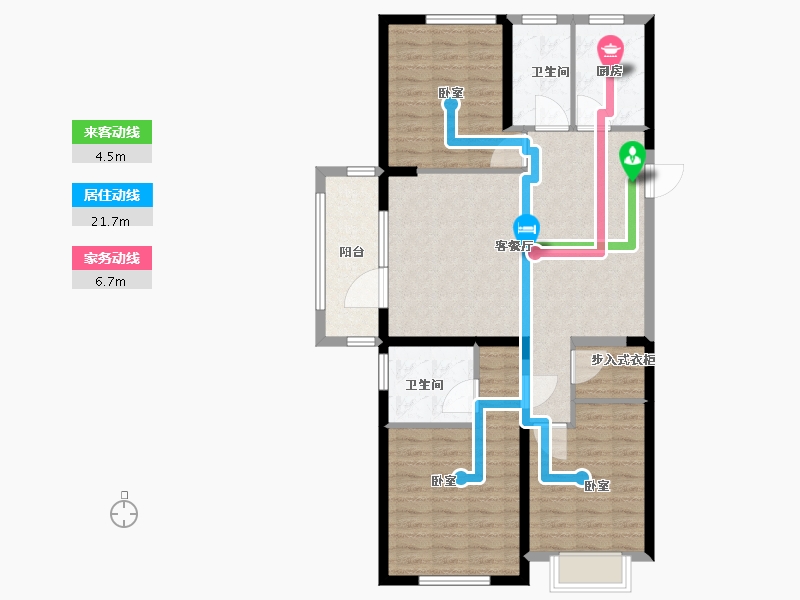 湖北省-武汉市-兰亭大境-101.00-户型库-动静线