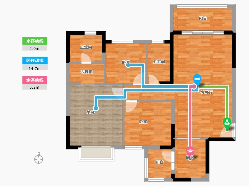 广西壮族自治区-贺州市-南宁恒大绿洲-94.06-户型库-动静线