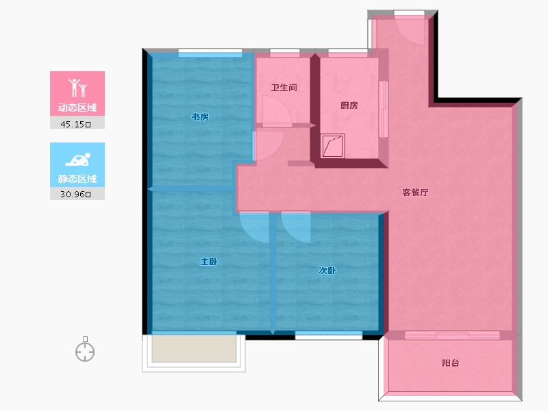 广东省-惠州市-新力东园-67.33-户型库-动静分区