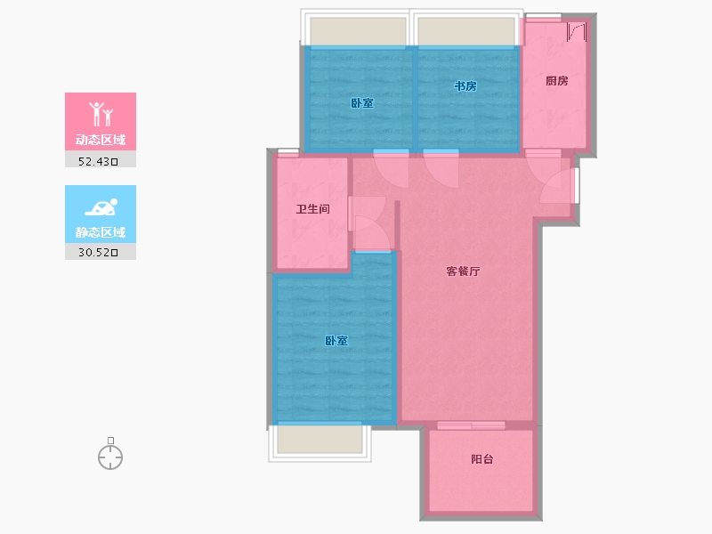 湖北省-武汉市-华发四季-74.00-户型库-动静分区