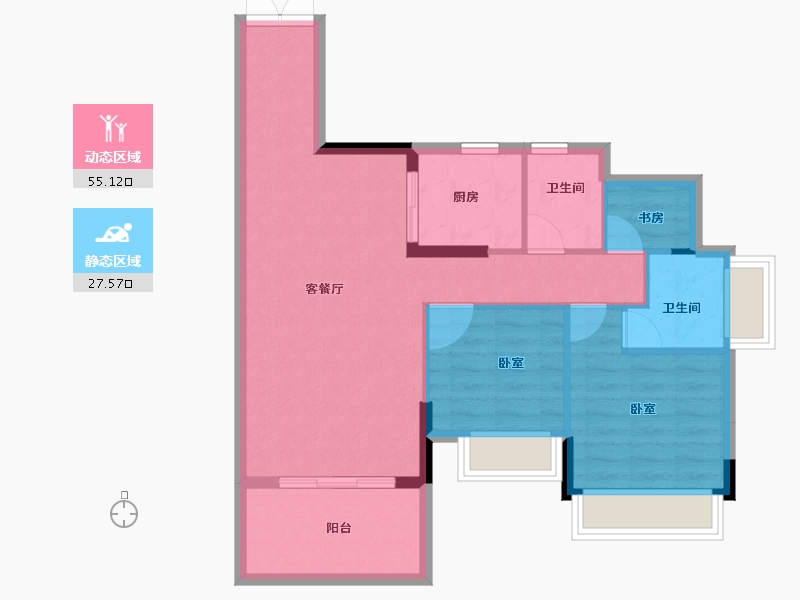 广东省-湛江市-宝江天盈-74.14-户型库-动静分区