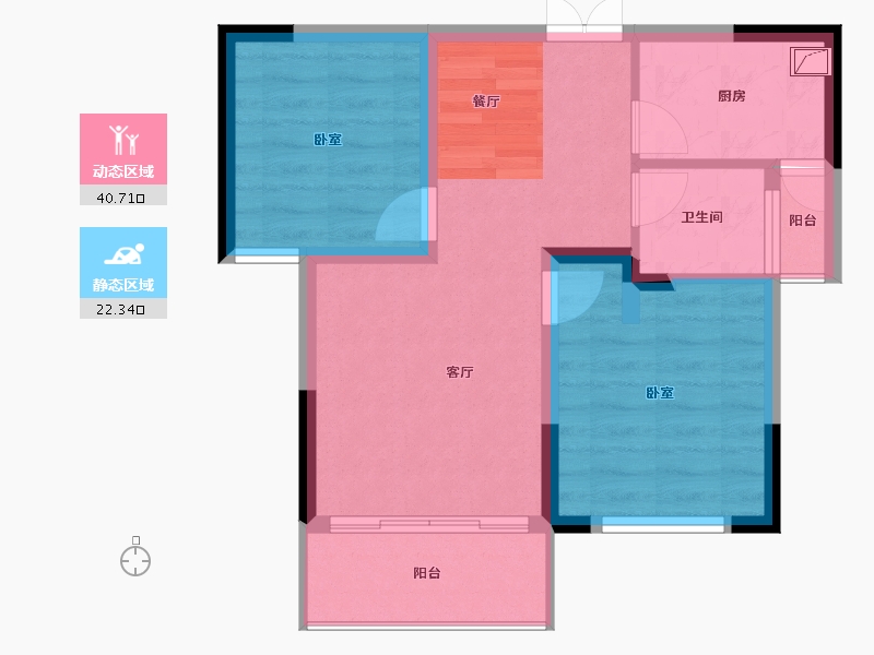 湖南省-长沙市-正旺·U公馆-55.85-户型库-动静分区