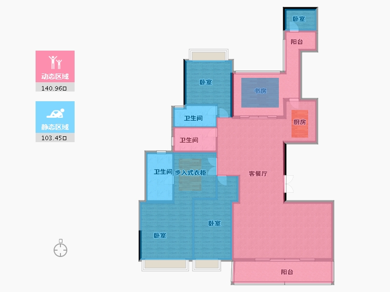 广东省-佛山市-海骏达宫馆-217.47-户型库-动静分区