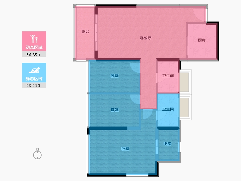 广东省-江门市-华以泰龙湾汇峰-99.55-户型库-动静分区