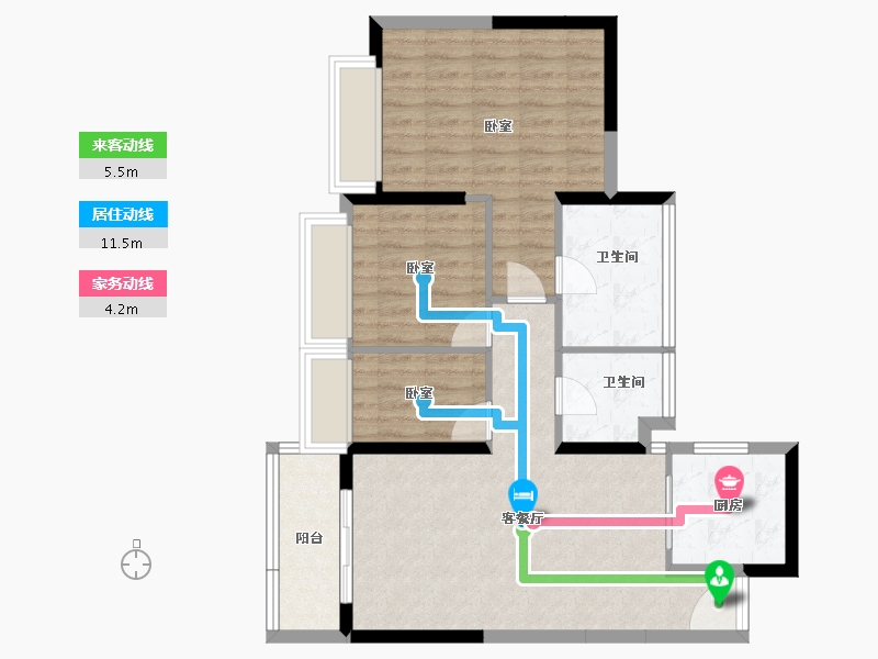 广东省-江门市-华以泰龙湾汇峰-80.81-户型库-动静线