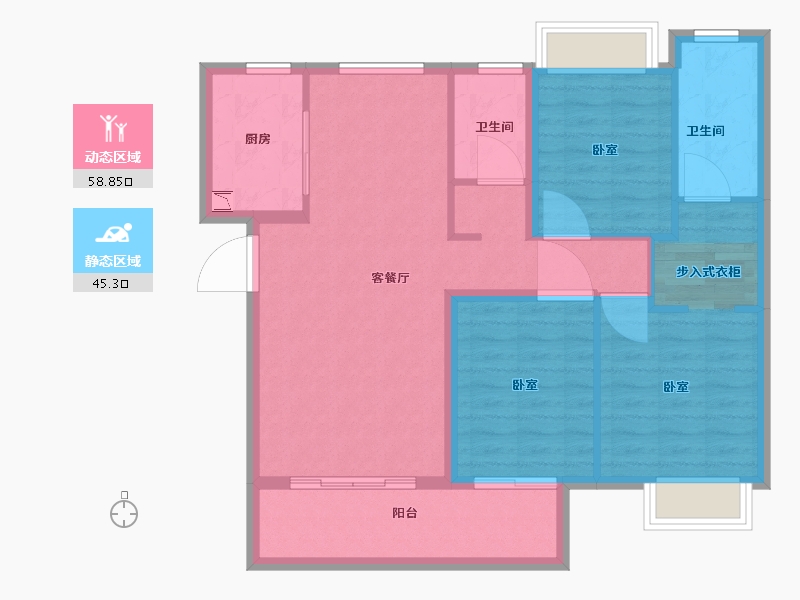 湖北省-武汉市-华发四季-94.00-户型库-动静分区