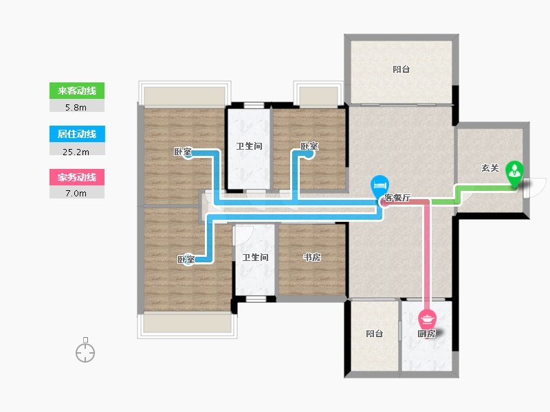 湖南省-衡阳市-珠江愉景南苑-122.03-户型库-动静线