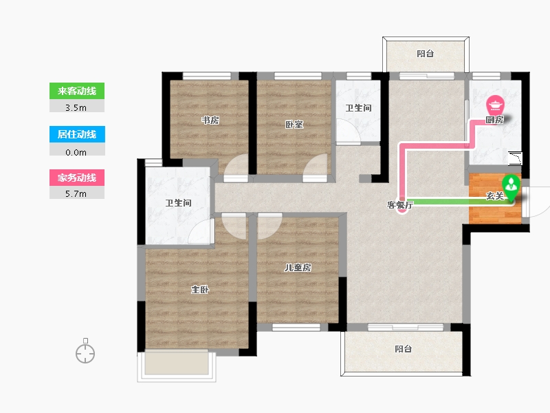 湖南省-长沙市-中建嘉和城丨凤凰台-92.42-户型库-动静线