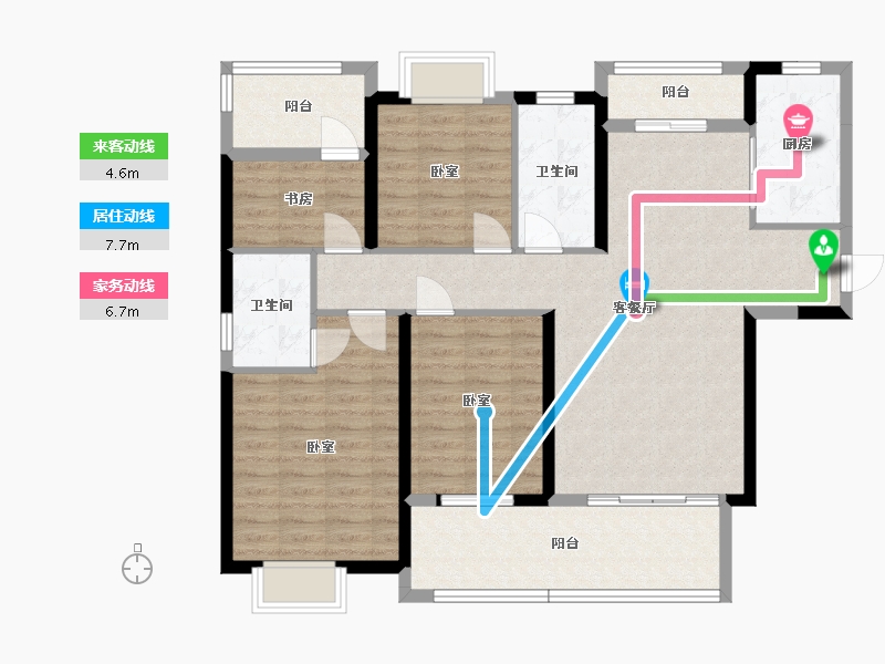 湖南省-邵阳市-湾田望江府-110.98-户型库-动静线