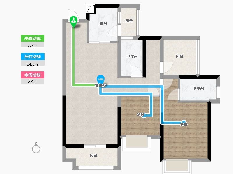 广东省-惠州市-佳兆业时代可园-79.00-户型库-动静线