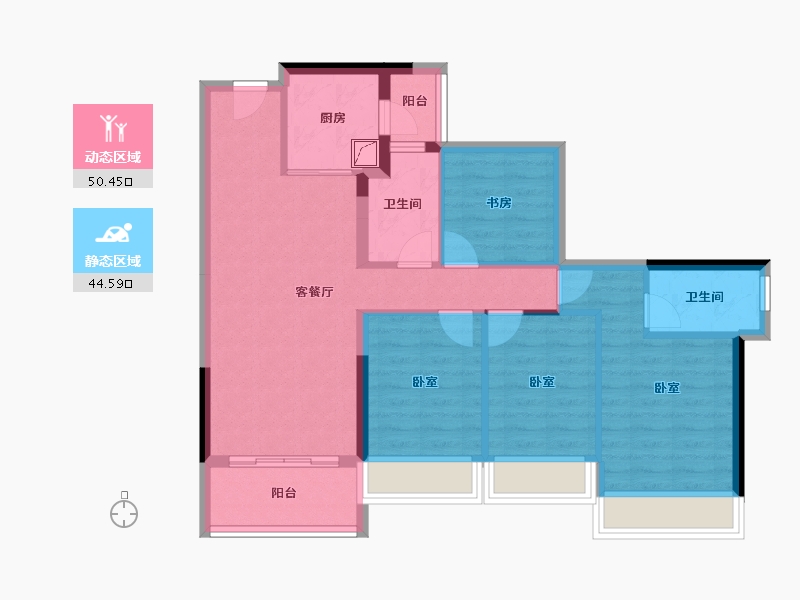 广东省-江门市-龙光龙湖双龙天著-84.42-户型库-动静分区