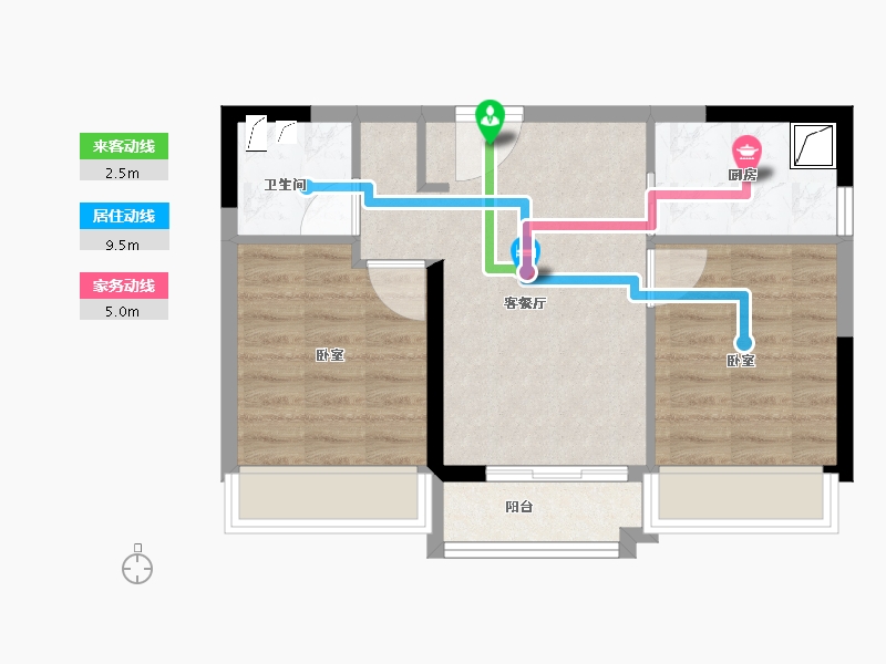 广东省-佛山市-佛山澳门城-54.00-户型库-动静线