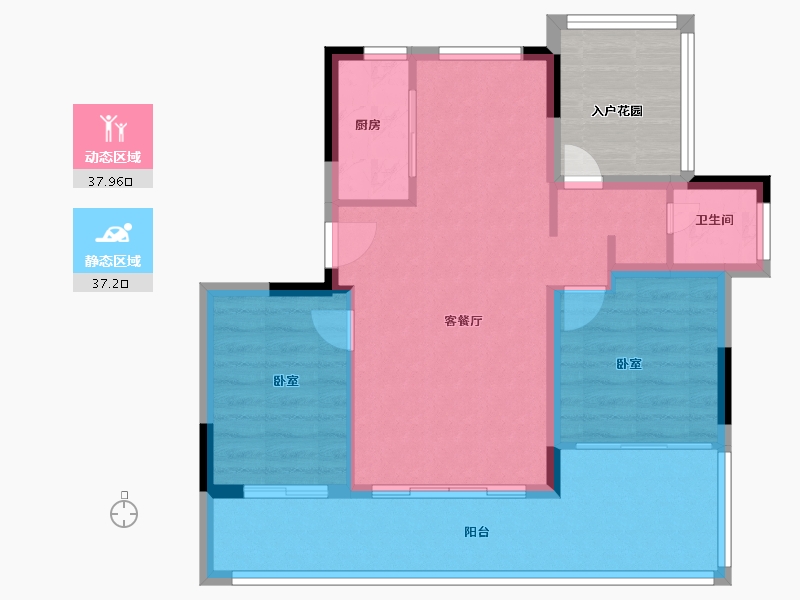 浙江省-绍兴市-合生杭州湾国际新城-74.00-户型库-动静分区