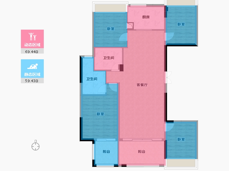 广东省-广州市-天健云山府-116.78-户型库-动静分区