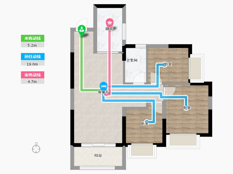 广东省-惠州市-惠阳恒大棕榈岛-65.68-户型库-动静线