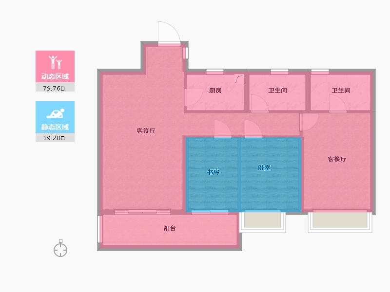 湖北省-武汉市-华发四季-89.00-户型库-动静分区