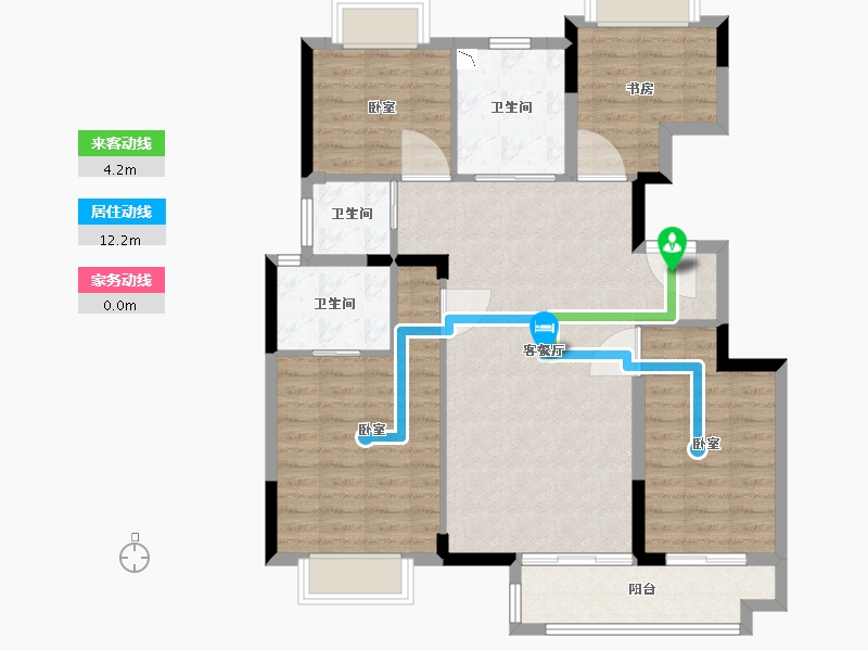 湖北省-武汉市-中建壹品澜悦-100.00-户型库-动静线