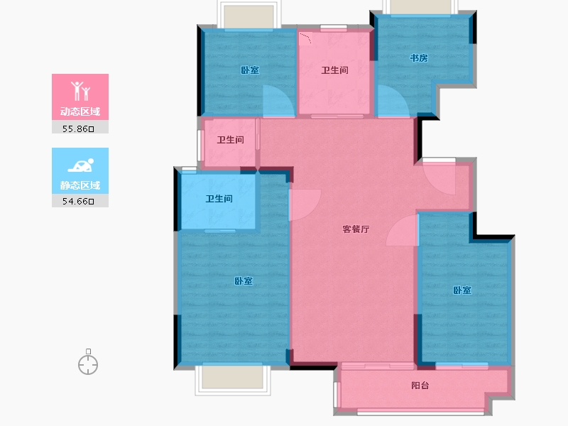 湖北省-武汉市-中建壹品澜悦-100.00-户型库-动静分区