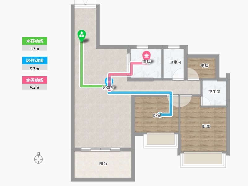 广东省-湛江市-宝江天盈-73.44-户型库-动静线