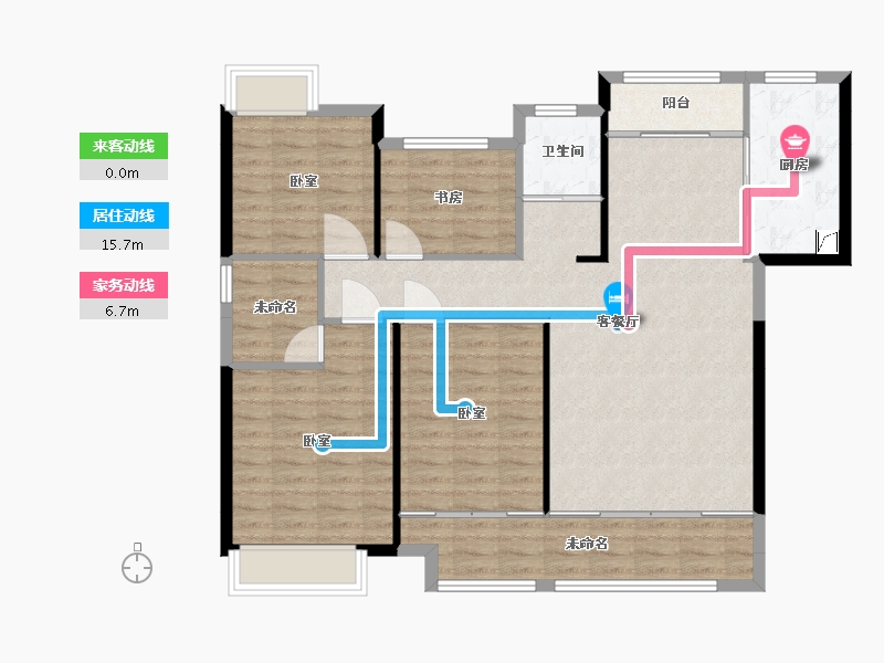 湖南省-常德市-中建·生态智慧城-107.69-户型库-动静线