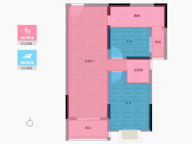 湖北省-宜昌市-三江至禧-64.50-户型库-动静分区