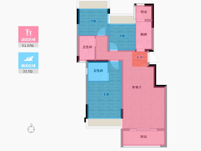 重庆-undefined-金地自在城-74.55-户型库-动静分区