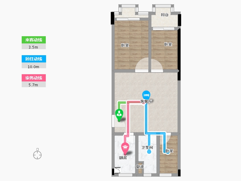 广东省-广州市-实地•紫薇公馆-62.99-户型库-动静线