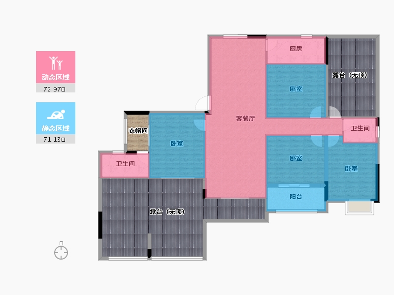 湖北省-孝感市-御颂新天地-201.29-户型库-动静分区