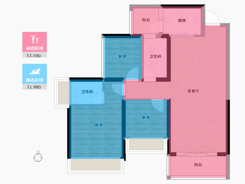 广东省-江门市-联合高峰汇-75.10-户型库-动静分区