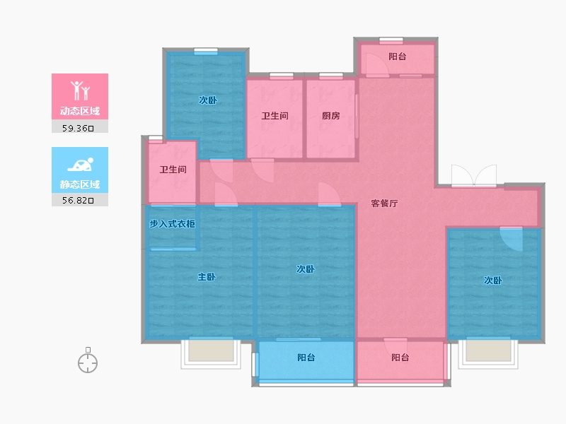 山东省-济南市-绿地华彤苑-106.01-户型库-动静分区