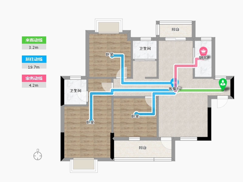 湖北省-黄石市-滨江国际-81.70-户型库-动静线