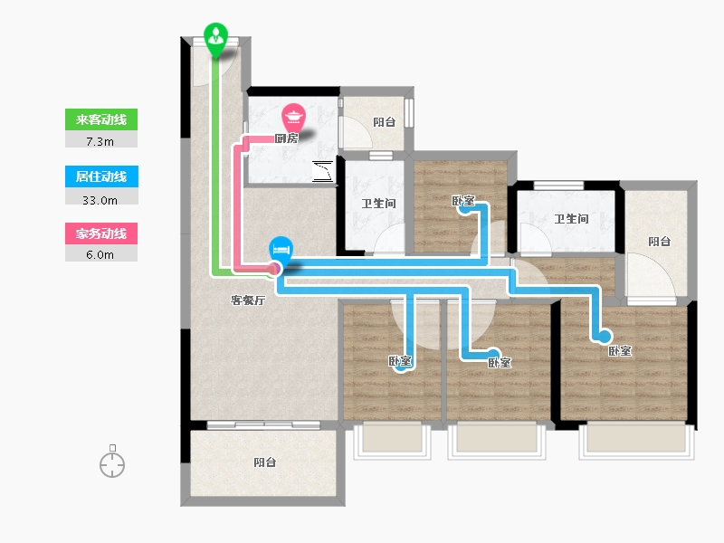 广东省-湛江市-湛江华发新城-107.47-户型库-动静线