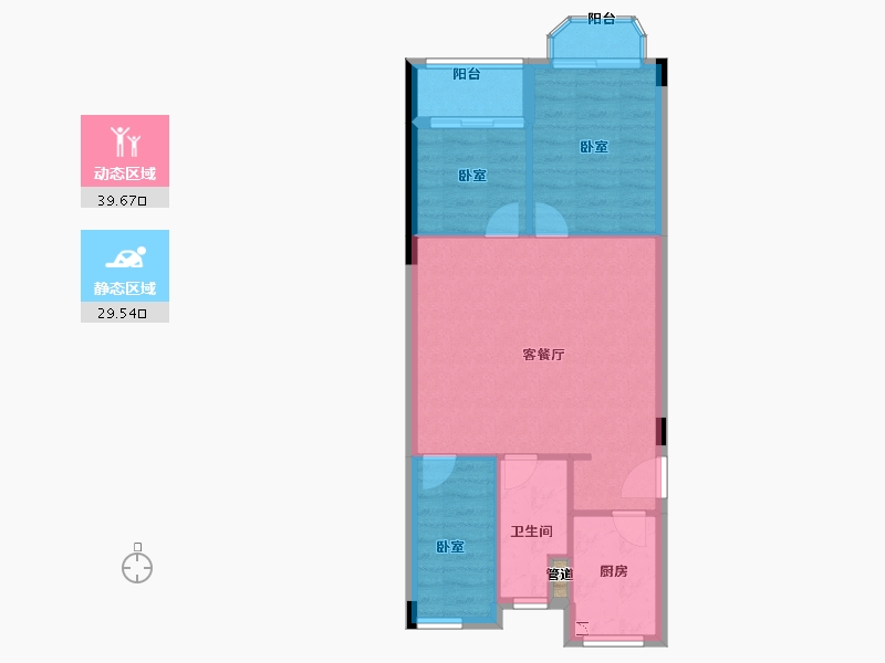 广东省-广州市-实地•紫薇公馆-63.00-户型库-动静分区