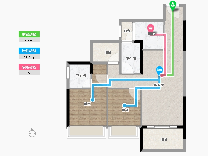 广东省-湛江市-湛江华发新城-79.67-户型库-动静线