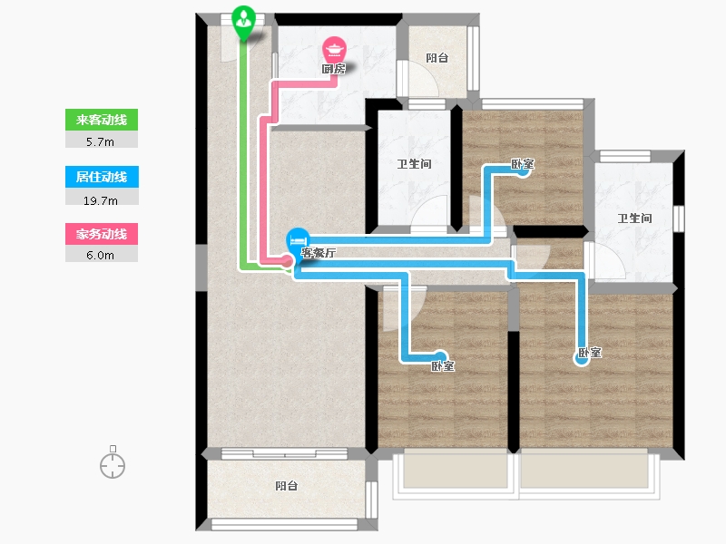 广东省-珠海市-龙光·玖龙湾-77.84-户型库-动静线