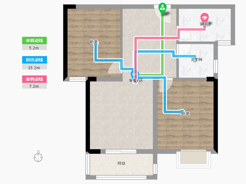 湖北省-黄石市-扬子·馥园-68.02-户型库-动静线