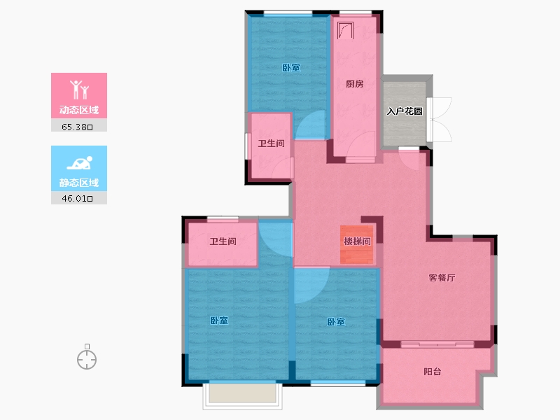 湖南省-长沙市-恒大御景天下-103.14-户型库-动静分区