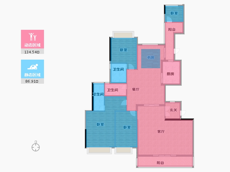 广东省-佛山市-海骏达宫馆-194.85-户型库-动静分区