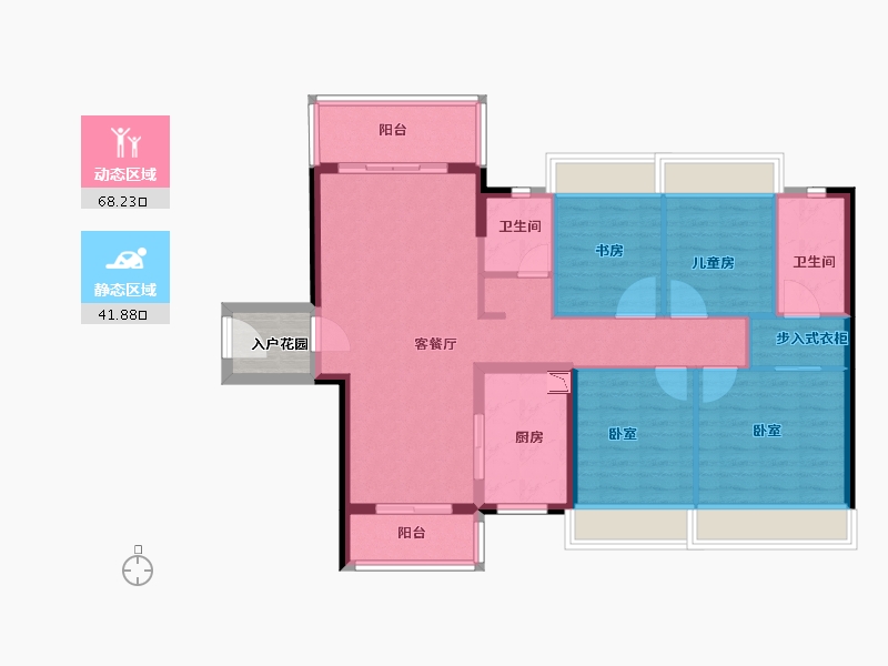 广东省-广州市-美的峯境-102.00-户型库-动静分区