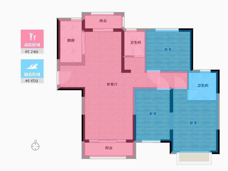 湖北省-武汉市-正商金域世家-100.00-户型库-动静分区