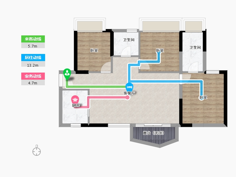 广东省-江门市-又一居·作品一号-77.88-户型库-动静线