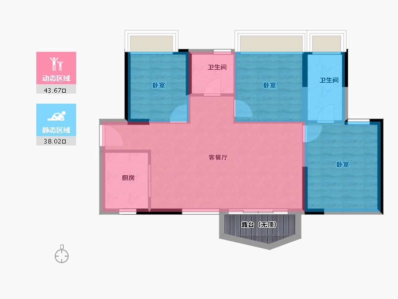 广东省-江门市-又一居·作品一号-77.88-户型库-动静分区