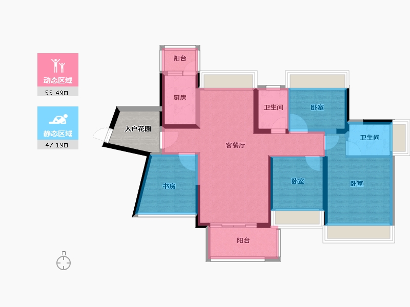 广东省-江门市-联合高峰汇-96.07-户型库-动静分区