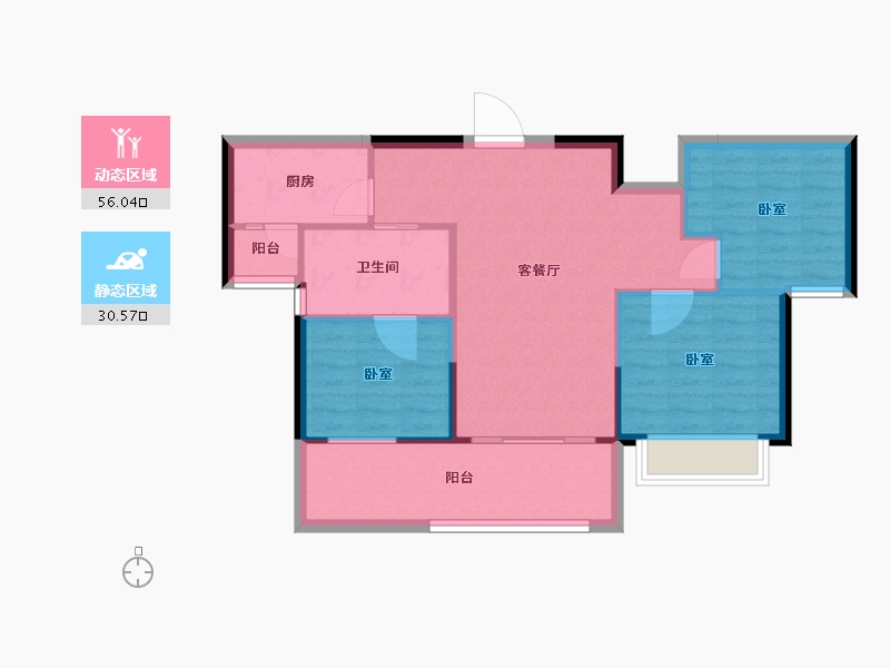 湖南省-常德市-临澧三一翡翠湾-78.79-户型库-动静分区