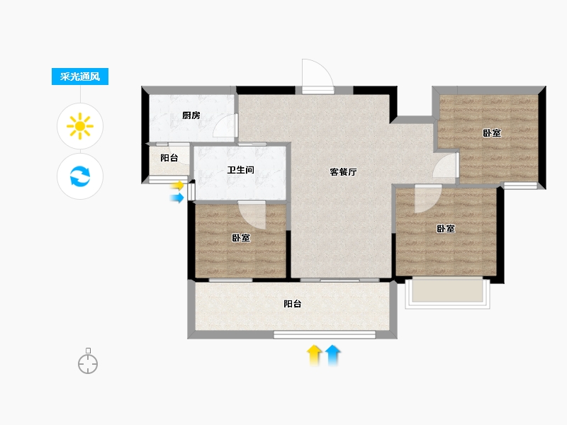 湖南省-常德市-临澧三一翡翠湾-78.79-户型库-采光通风